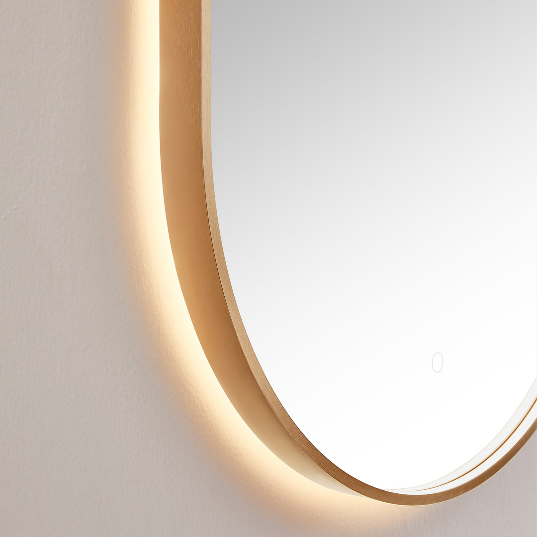 Mizani Oval 24x36" Framed in Modern Bathroom/Vanity LED Lighted Wall Mirror