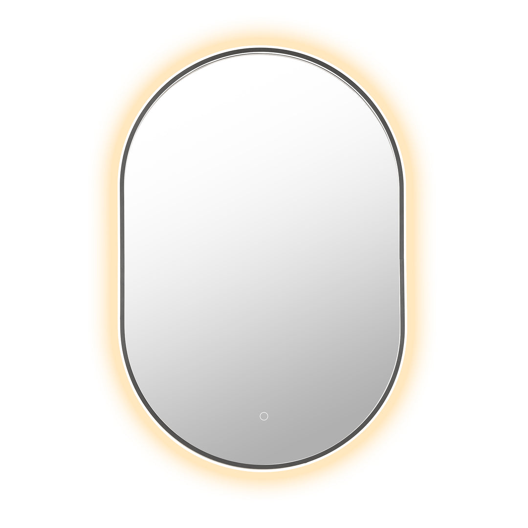 Mizani Oval 24x36" Framed in Modern Bathroom/Vanity LED Lighted Wall Mirror