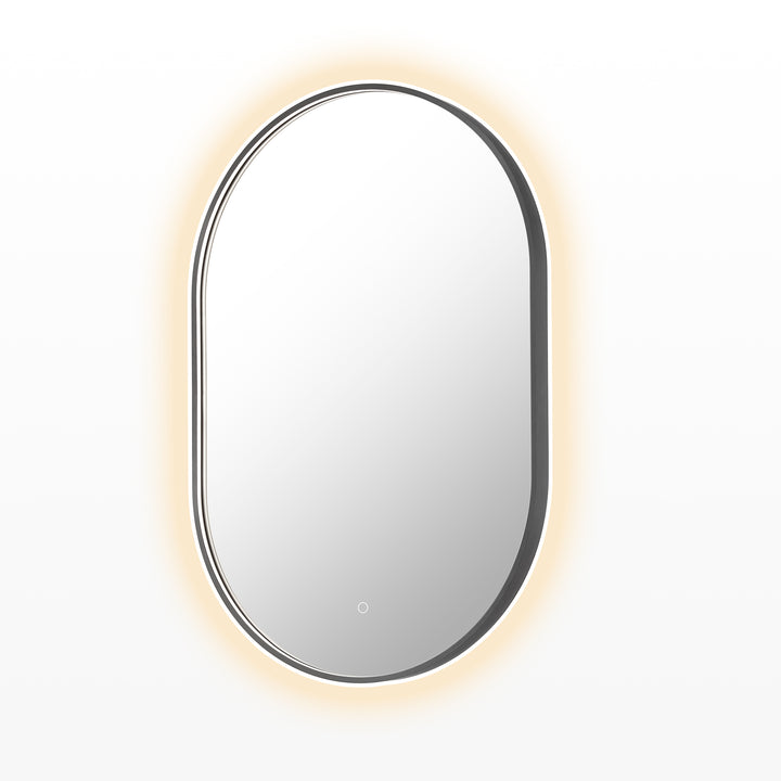 Mizani Oval 24x36" Framed in Modern Bathroom/Vanity LED Lighted Wall Mirror