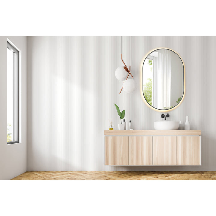 Mizani Oval 24x36" Framed in Modern Bathroom/Vanity LED Lighted Wall Mirror