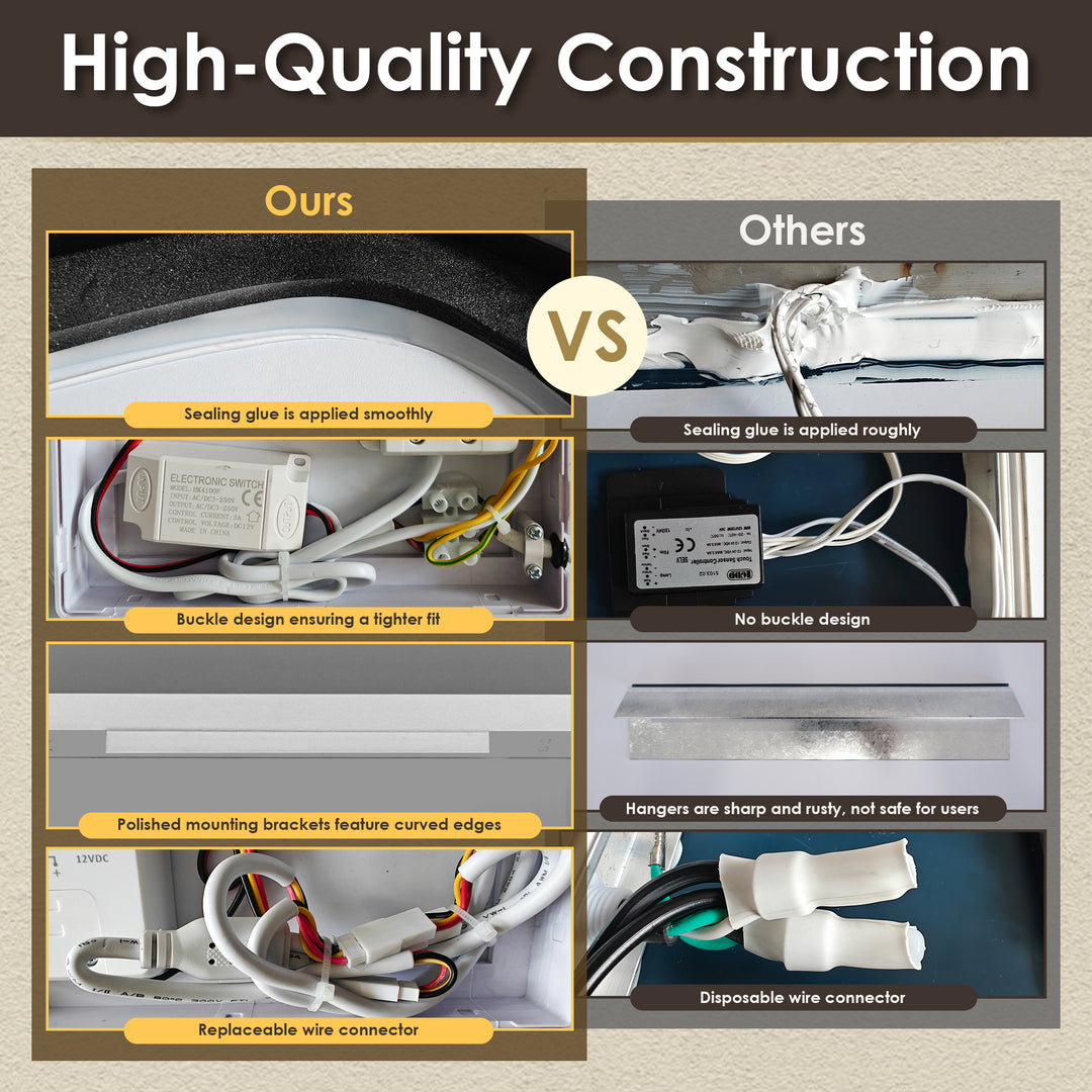 Cellini 26"x65" Rectangular Anti-Fog Dimmable Modern Bathroom/Dressing LED Lighted Wall Mirror in Aluminum Framed