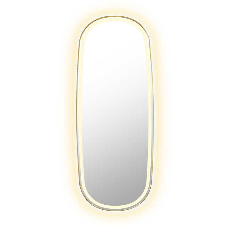 Cellini 26"x65" Rectangular Anti-Fog Dimmable Modern Bathroom/Dressing LED Lighted Wall Mirror in Aluminum Framed