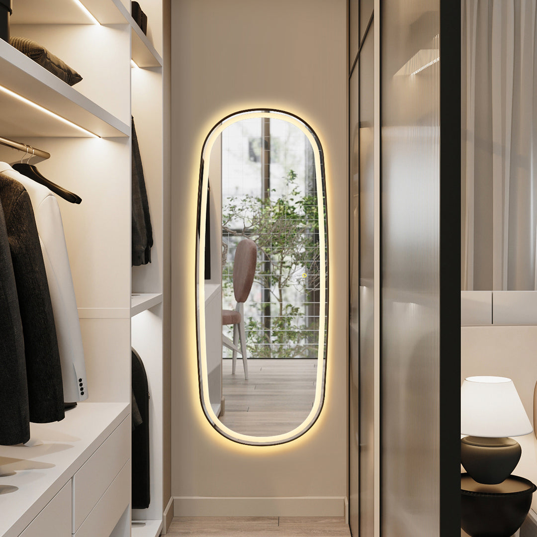 Cellini 26"x65" Rectangular Anti-Fog Dimmable Modern Bathroom/Dressing LED Lighted Wall Mirror in Aluminum Framed