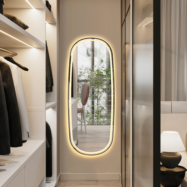 Cellini 26"x65" Rectangular Anti-Fog Dimmable Modern Bathroom/Dressing LED Lighted Wall Mirror in Aluminum Framed