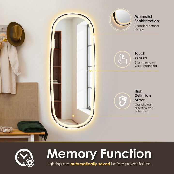 Cellini 26"x65" Rectangular Anti-Fog Dimmable Modern Bathroom/Dressing LED Lighted Wall Mirror in Aluminum Framed