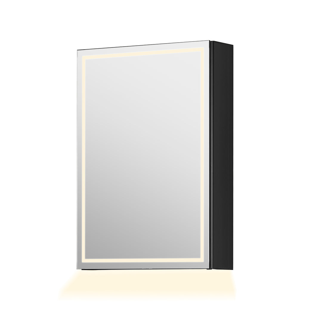 Hesili Rectangular Frameless Surface-Mount LED Lighted Bathroom Mirror Medicine Cabinet