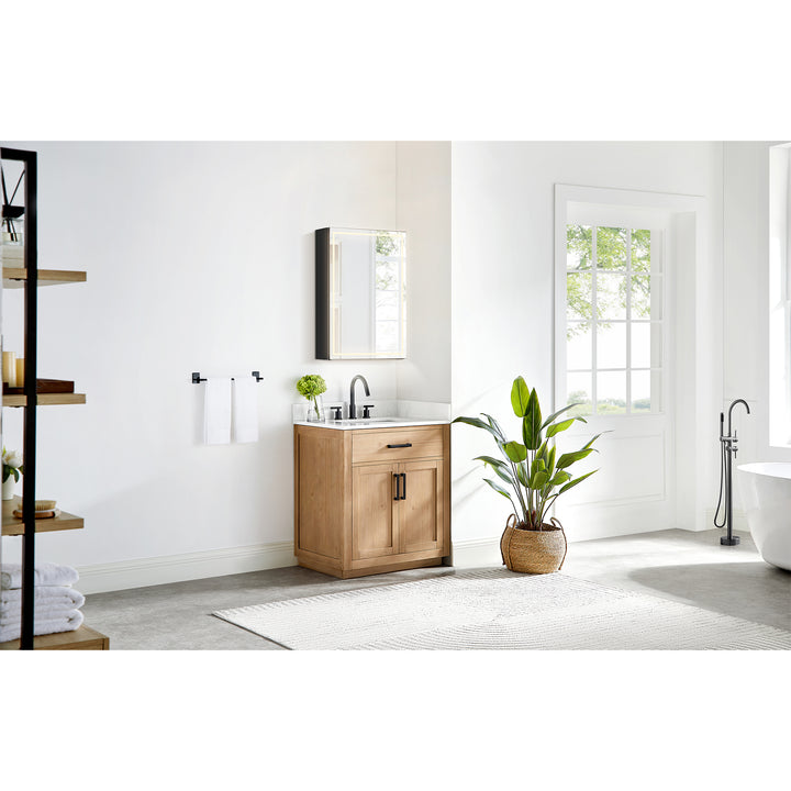 Hesili Rectangular Frameless Surface-Mount LED Lighted Bathroom Mirror Medicine Cabinet