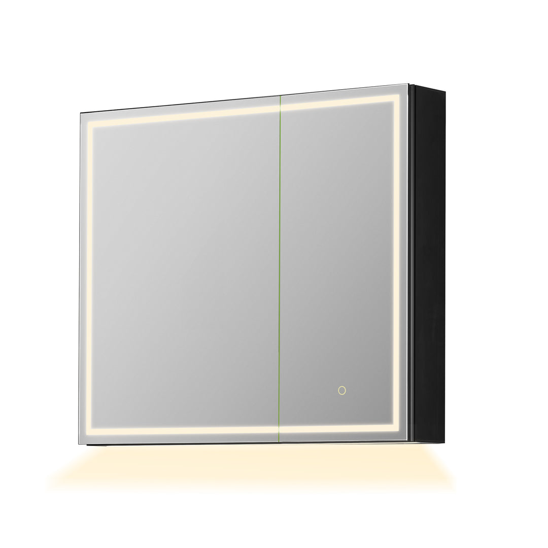 Hesili Rectangular Frameless Surface-Mount LED Lighted Bathroom Mirror Medicine Cabinet