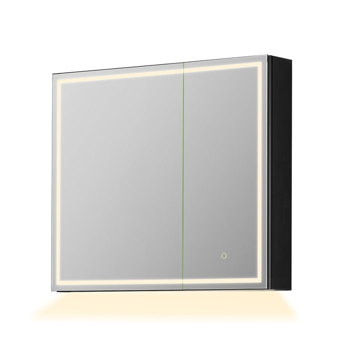 Hesili Rectangular Frameless Surface-Mount LED Lighted Bathroom Mirror Medicine Cabinet