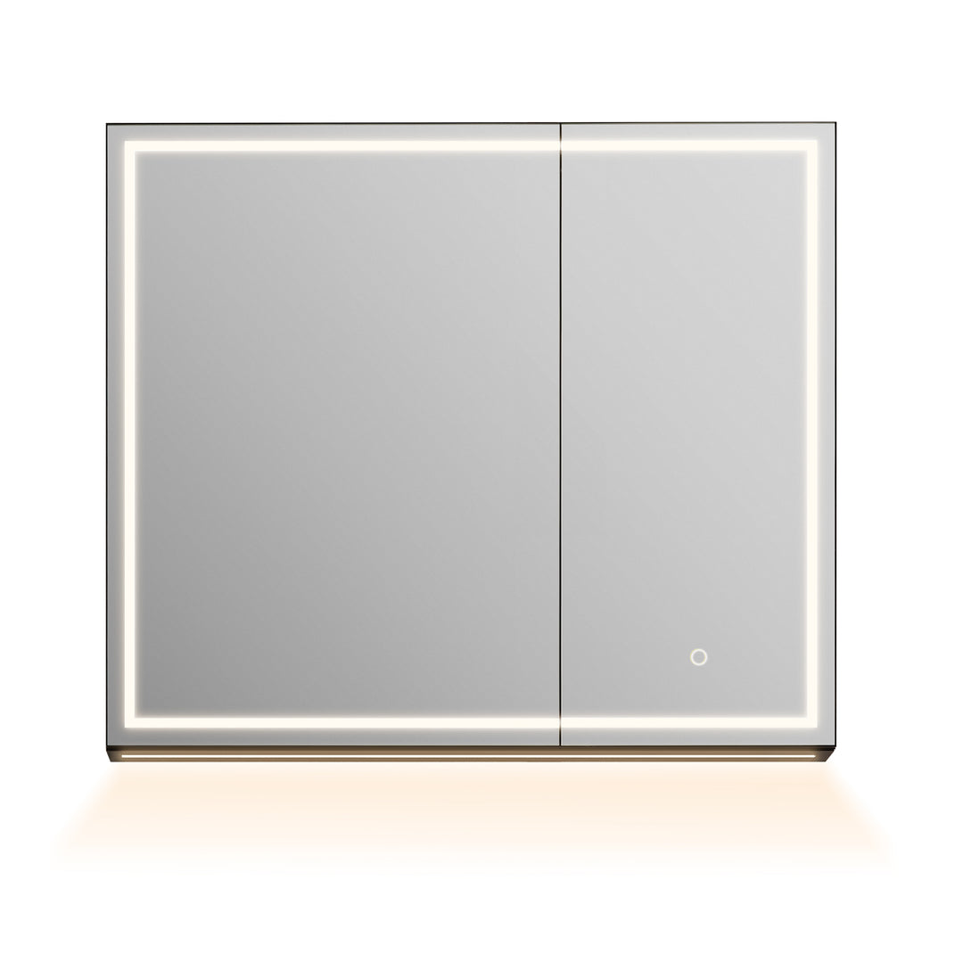 Hesili Rectangular Frameless Surface-Mount LED Lighted Bathroom Mirror Medicine Cabinet
