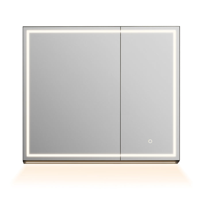 Hesili Rectangular Frameless Surface-Mount LED Lighted Bathroom Mirror Medicine Cabinet