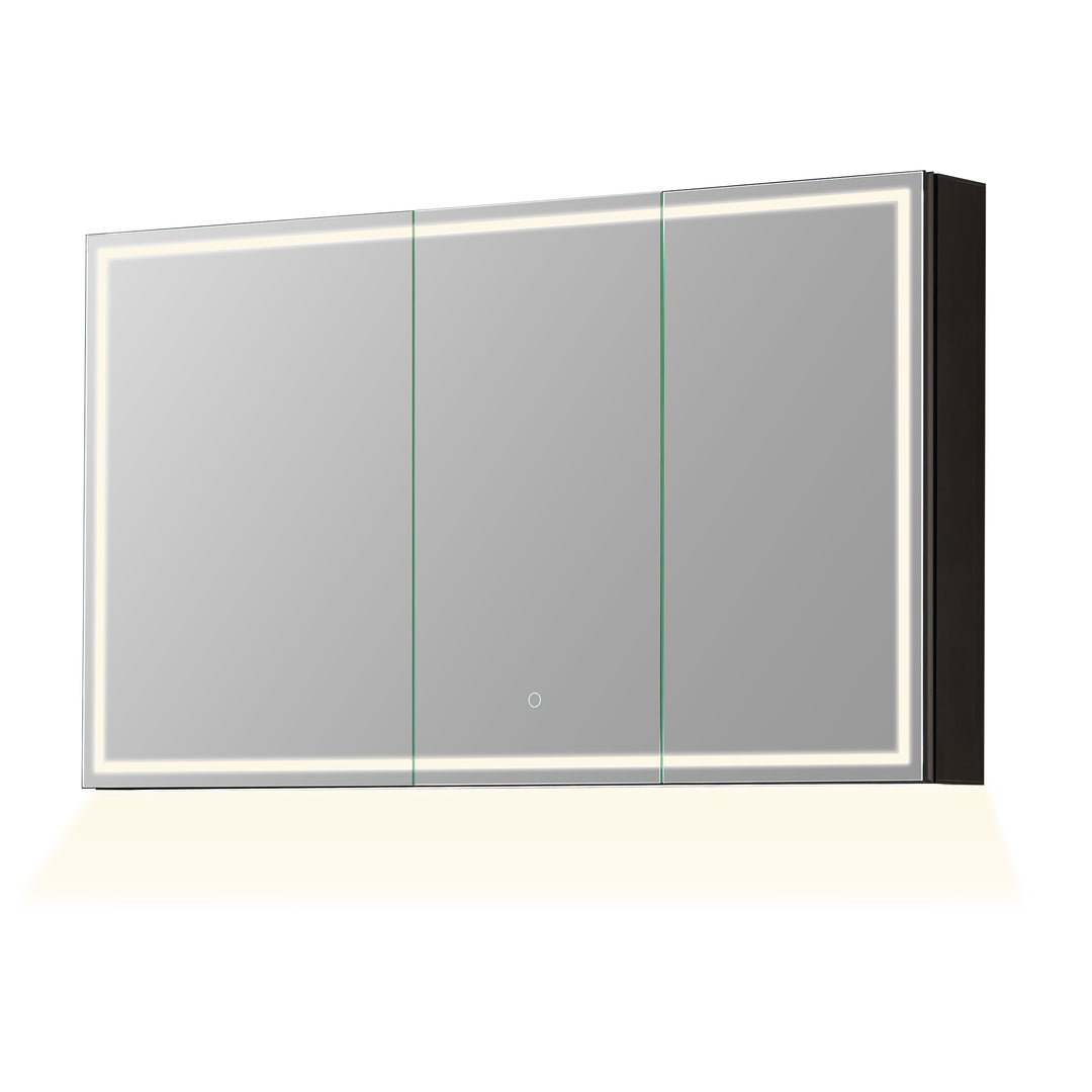 Hesili Rectangular Frameless Surface-Mount LED Lighted Bathroom Mirror Medicine Cabinet
