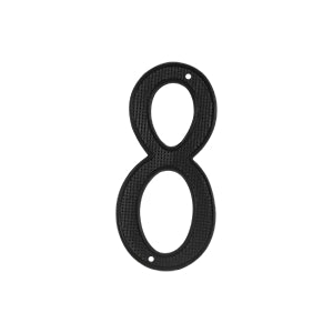 Deltana Architectural Hardware Home Accessories 4" Numbers Zinc Die-Cast, Black each