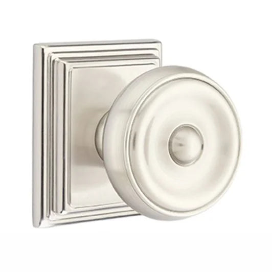 Brass Classic Hardware Collection  Wilshire Door Knob With Wilshire Rose