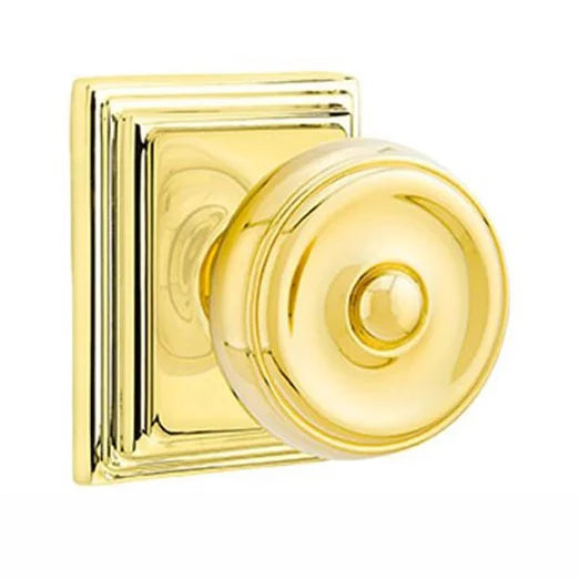 Brass Classic Hardware Collection  Wilshire Door Knob With Wilshire Rose