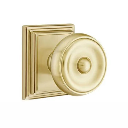 Brass Classic Hardware Collection  Wilshire Door Knob With Wilshire Rose
