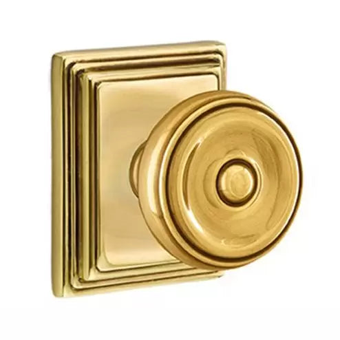 Brass Classic Hardware Collection  Wilshire Door Knob With Wilshire Rose