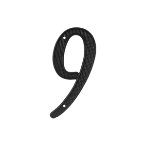 Deltana Architectural Hardware Home Accessories 4" Numbers Zinc Die-Cast, Black each