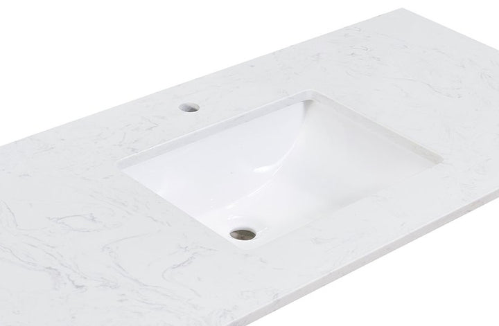 Pireas 20 in. Retegular White Finish Ceramic Undermount Vanity Sink