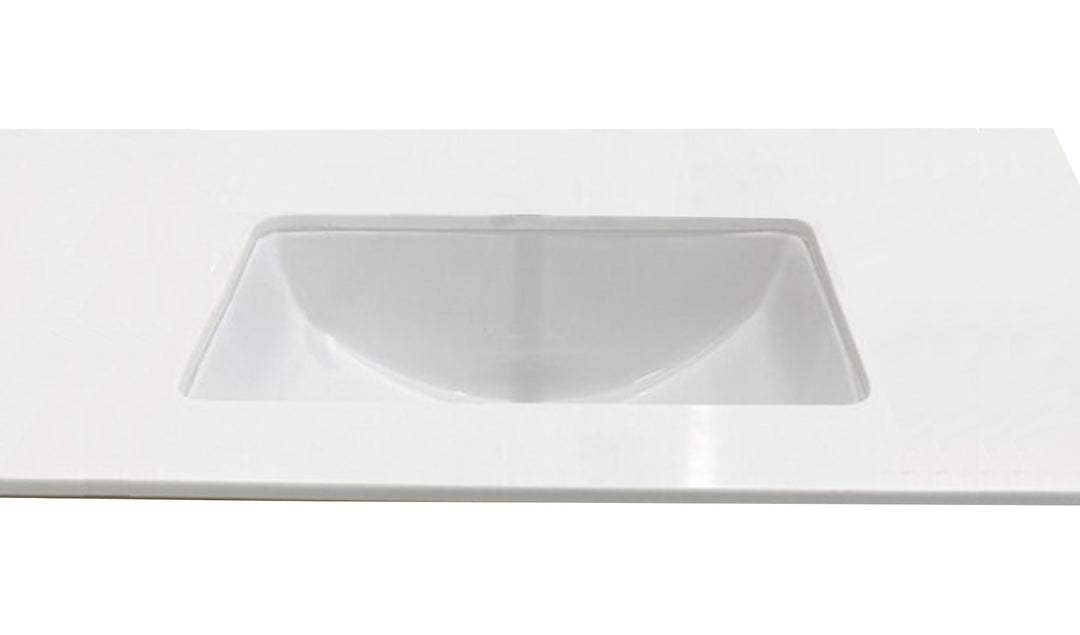 Aegean 20 in. Retegular White Finish Ceramic Undermount Vanity Sink