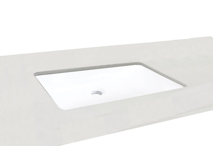 Aegean 20 in. Retegular White Finish Ceramic Undermount Vanity Sink