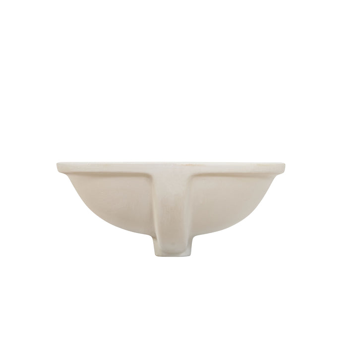 Lily 20 in. Oval White Finish Ceramic Undermount Vanity Sink