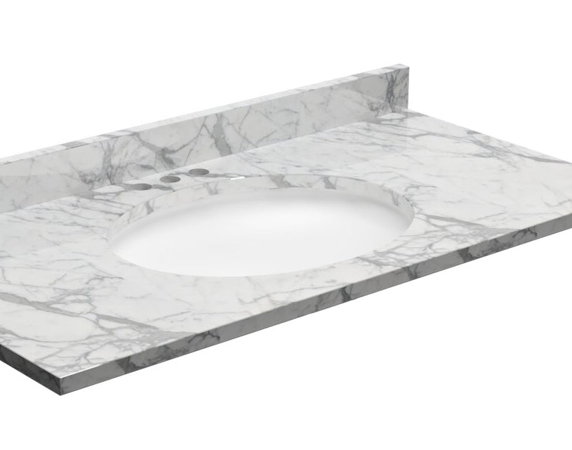 Lily 20 in. Oval White Finish Ceramic Undermount Vanity Sink