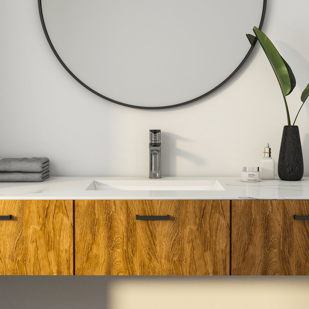 Dixie 20 in. Retegular White Finish Ceramic Undermount Vanity Sink