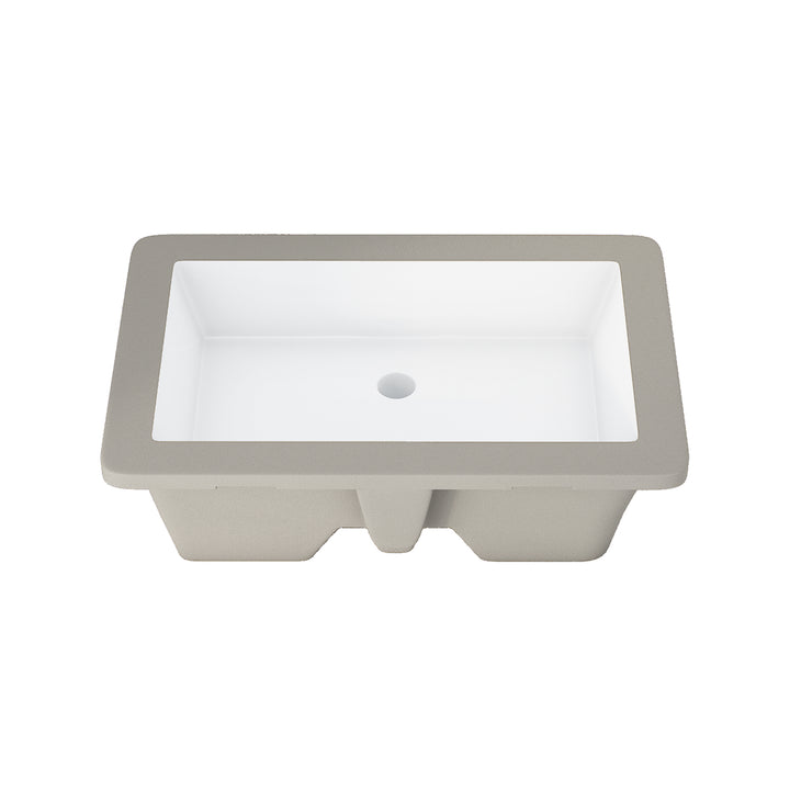 Dixie 20 in. Retegular White Finish Ceramic Undermount Vanity Sink