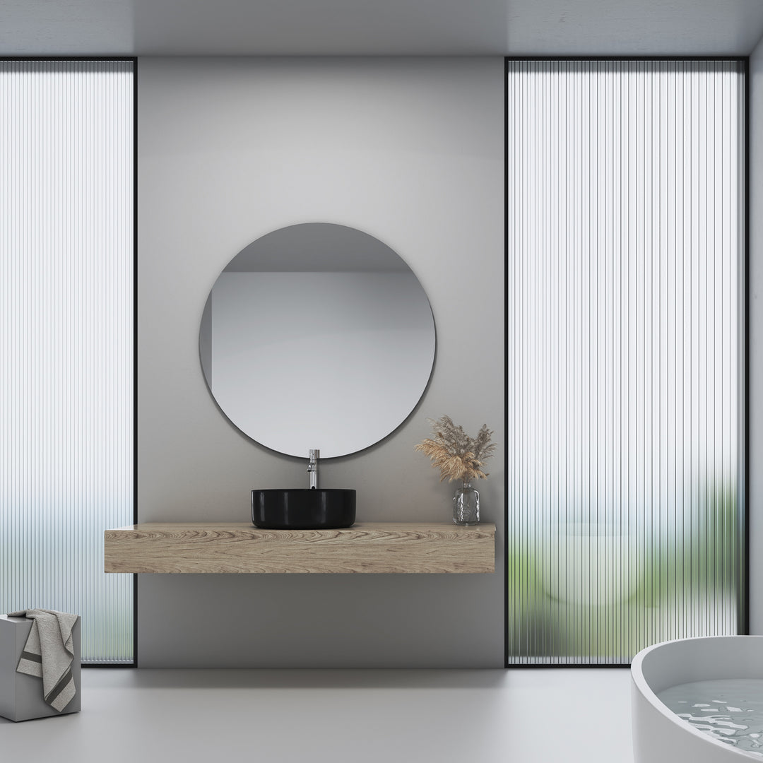 Sabine 14 in. Round Ceramic Vessel Bathroom Vanity Sink