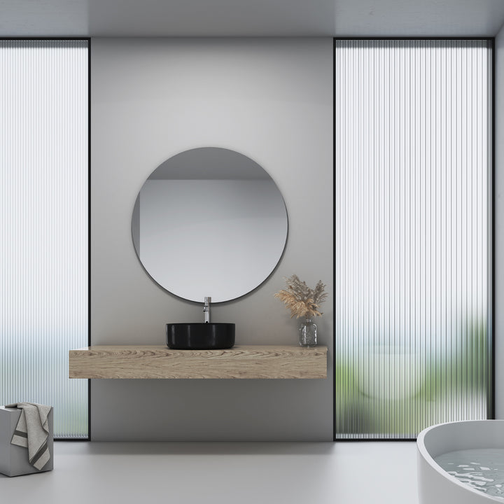 Sabine 14 in. Round Ceramic Vessel Bathroom Vanity Sink