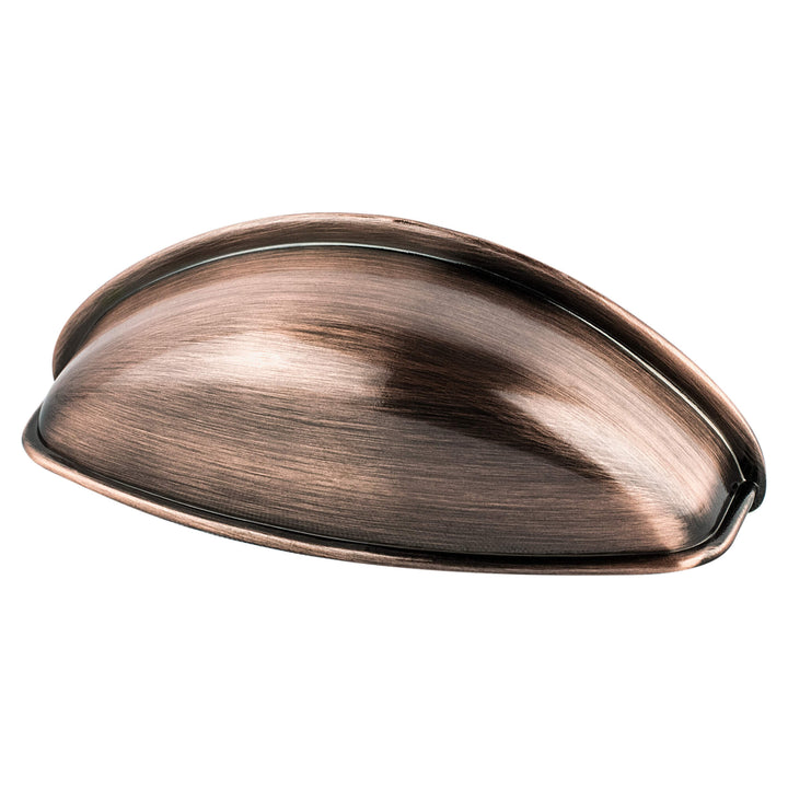 Euro Moderno 64mm CC Brushed Antique Brass Cup Pull
