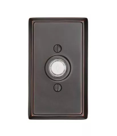 Emtek 2403 American Classic Door Bell w/ Rectangular Rosette