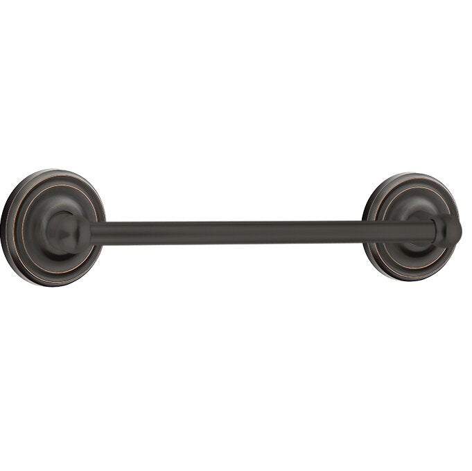 Traditional Brass Collection 30" Single Towel Bar with Small Regular Rose  by Emtek