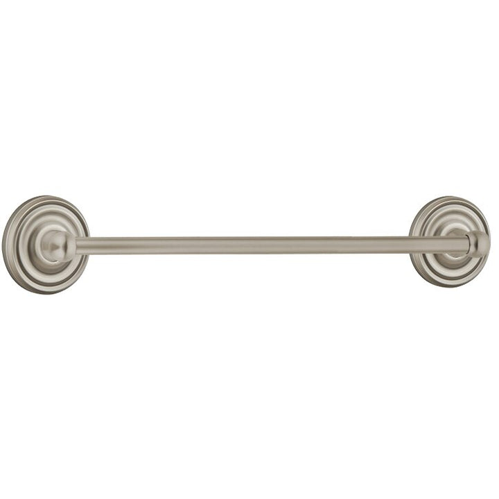 Traditional Brass Collection 24" Single Towel Bar with Small Regular Rose by Emtek