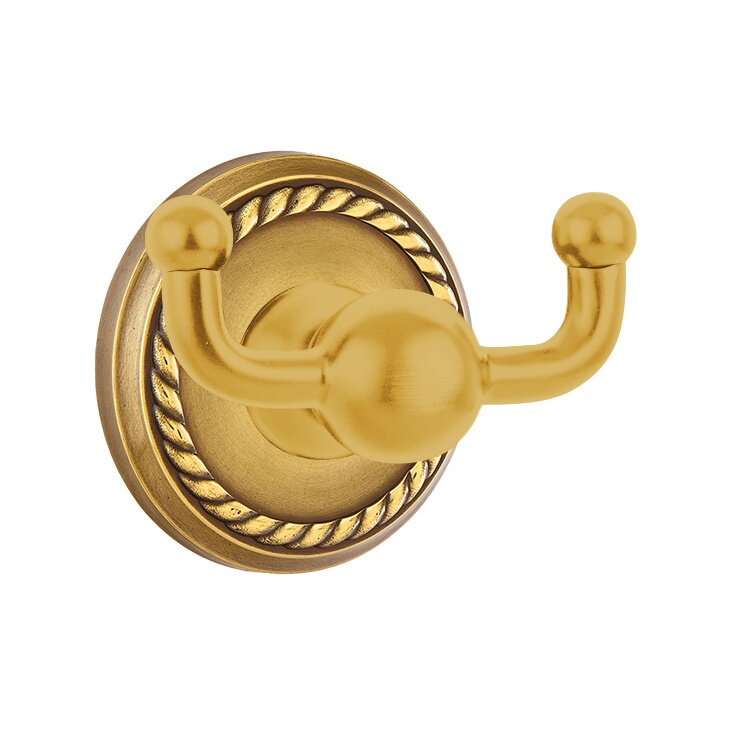 Traditional Brass Collection Rope Double Hook by Emtek