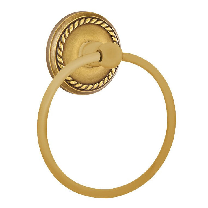 Traditional Brass Collection Rope Towel Ring  by Emtek