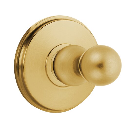 Traditional Brass Collection Single Hook with Watford Rosette  by Emtek