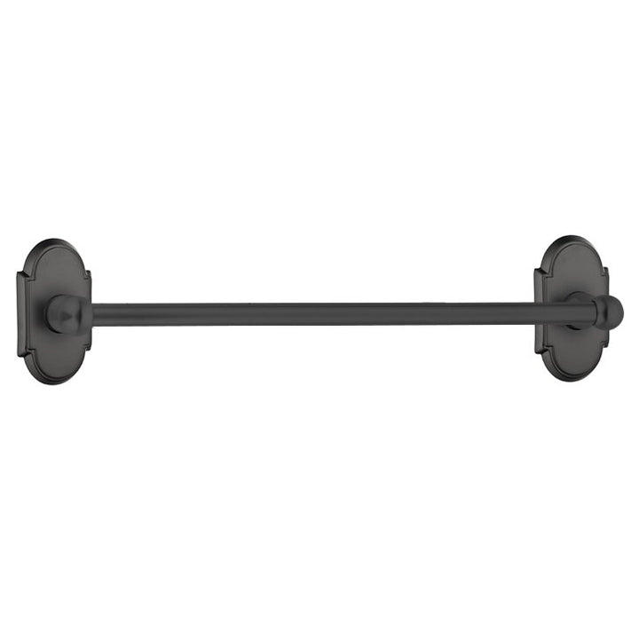 Traditional Brass Collection 30" Single Towel Bar with #8 Rose  by Emtek