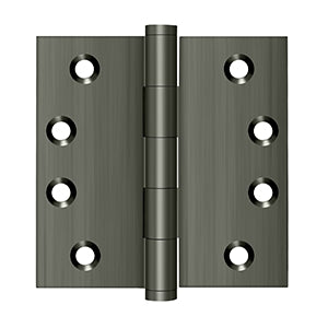 Deltana Architectural Hardware Solid Brass Hinges & Finials 4" x 4" Square Hinges pair