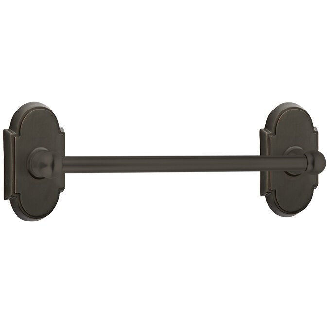 Traditional Brass Collection 18" Single Towel Bar with #8 Rose  by Emtek