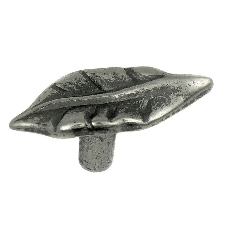 Windsor Collection 2" Leaf Knob in Antique Pewter by Laurey Hardware