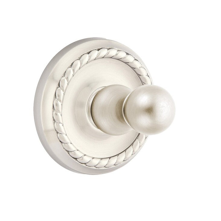 Traditional Brass Collection Rope Single Hook by Emtek