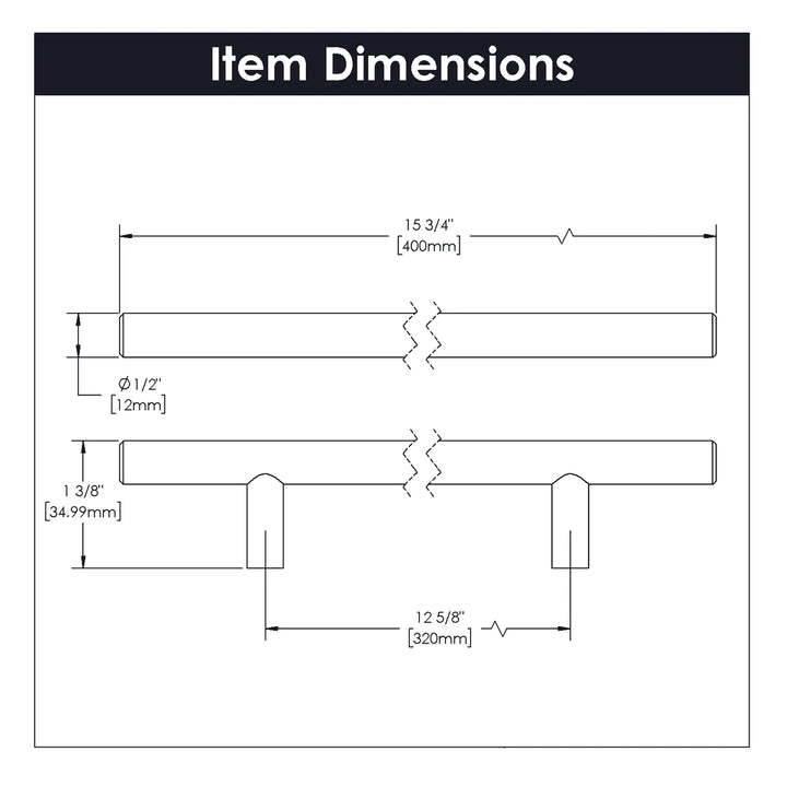 Belwith-Keeler Cabinet Hardware  Contemporary Bar Pulls Collection Pull 320 Millimeter Center to Center Royal Brass Finish