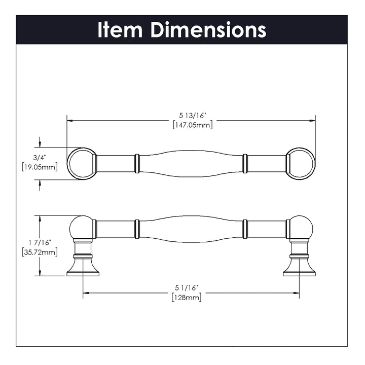 Belwith Keeler 5-1/16 INCH (128mm) Fuller Pull