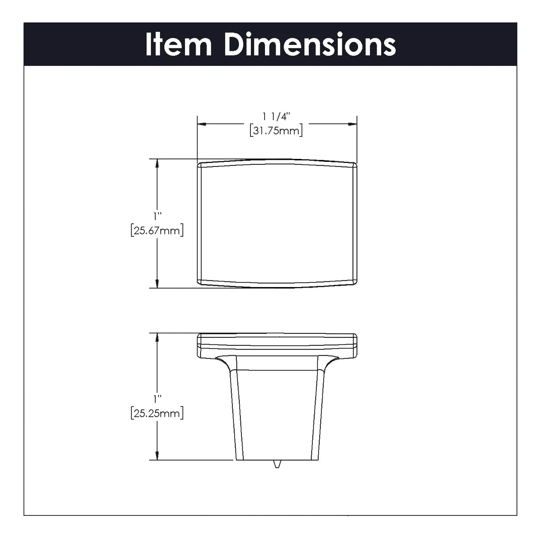 Belwith-Keeler Cabinet Hardware  Channel Collection Knob 1-1-4 Inch X 1 Inch