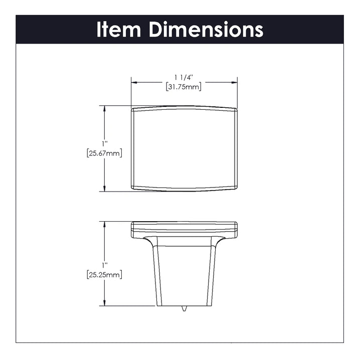 Belwith-Keeler Cabinet Hardware  Channel Collection Knob 1-1-4 Inch X 1 Inch