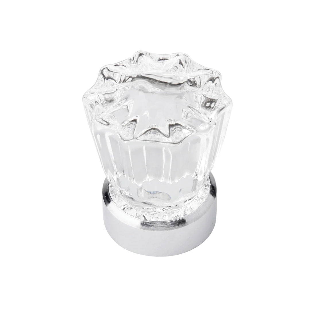 Belwith Keeler 1-3/8 In. Luster Knob Glass with Polished Chrome