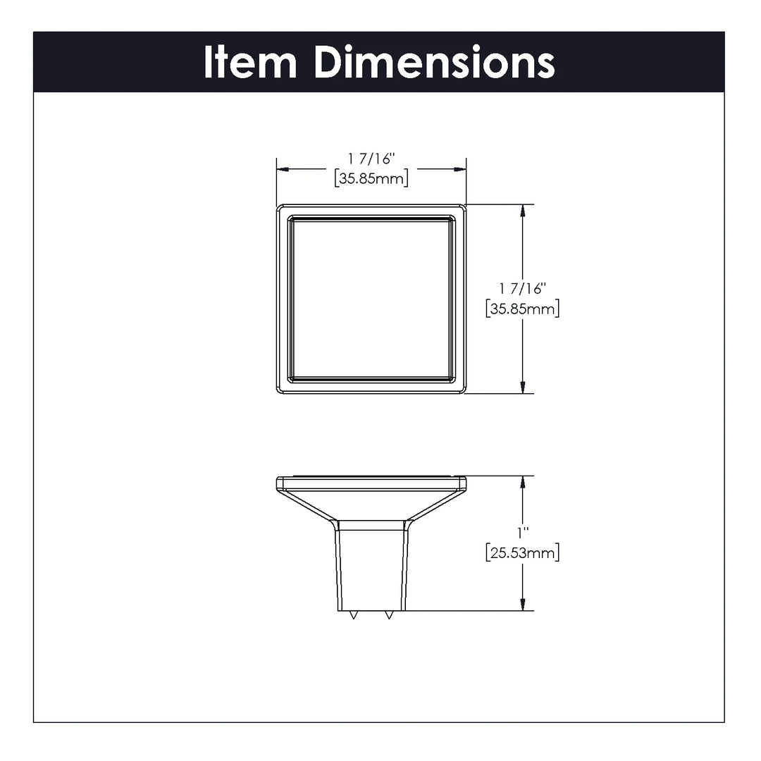 Belwith Keeler 1-7/16 Inch Square Fuse Knob