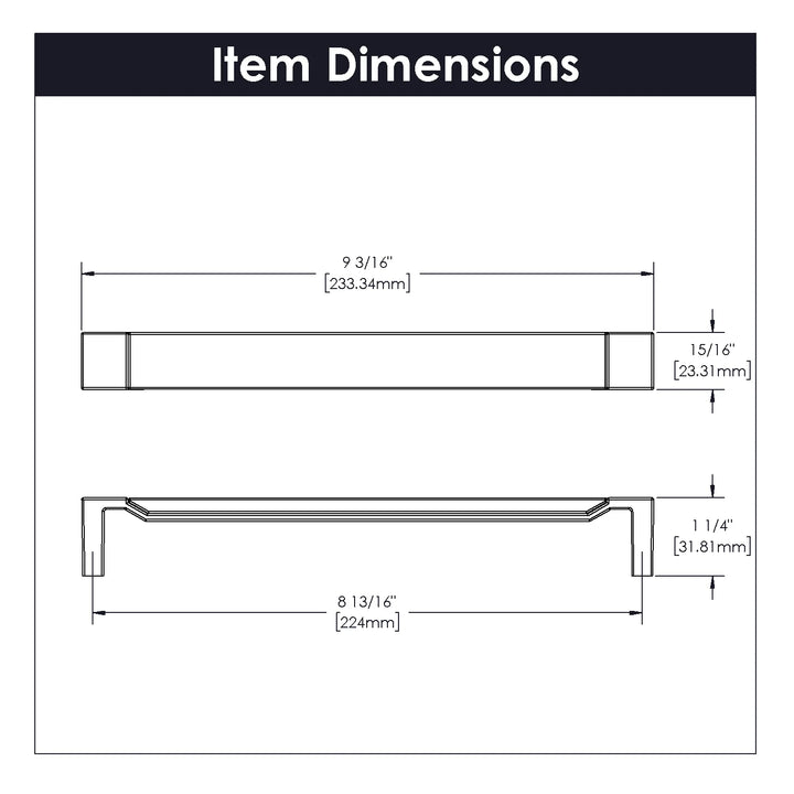 Belwith Keeler 8-13/16 inch (224mm) Center to Center Fuse Pull